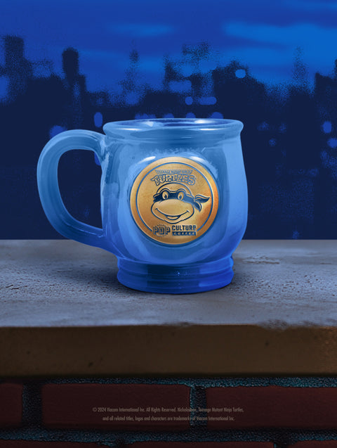 TMNT: LEONARDO Ninja Turtle - Hand Thrown Mug